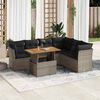 vidaXL Garden Sofa Set Grey, Dark grey