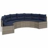 vidaXL Patio Sofa Gray, Navy Blue