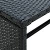 vidaXL Sofa Set Black PE rattan, powder-coated steel, polyester Medium