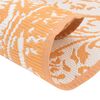 vidaXL Outdoor Carpet Orange and white Polypropylene (PP) Ø63.0 in
