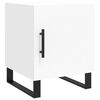 vidaXL Bedside Cabinet Set of 2 White Engineered wood, Iron Medium