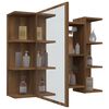 vidaXL Mirror Cabinet Brown oak Engineered wood, acrylic Medium