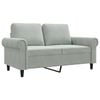 vidaXL 2-seater Sofa Light grey Velvet (100% polyester), metal, textilene