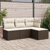 vidaXL Garden Sofa Set Brown and Cream