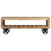 vidaXL Coffee Table with Wheels Solid Wood Mango 43.3"x19.7"x14.6"