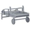 vidaXL Patio Sunlounger Grey Solid acacia wood Standard