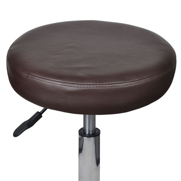 vidaXL Office Chair Brown Cotton, Polyester, Polyurethane, PVC