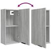 vidaXL Bathroom Furniture Set Grey sonoma Engineered wood, Glass Tall