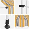 vidaXL Retractable Awning Yellow and Blue Stripes Polyester with PU Coating