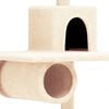 vidaXL Cat Tree Cream Engineered wood, plush, sisal 66.1 in tall Durable