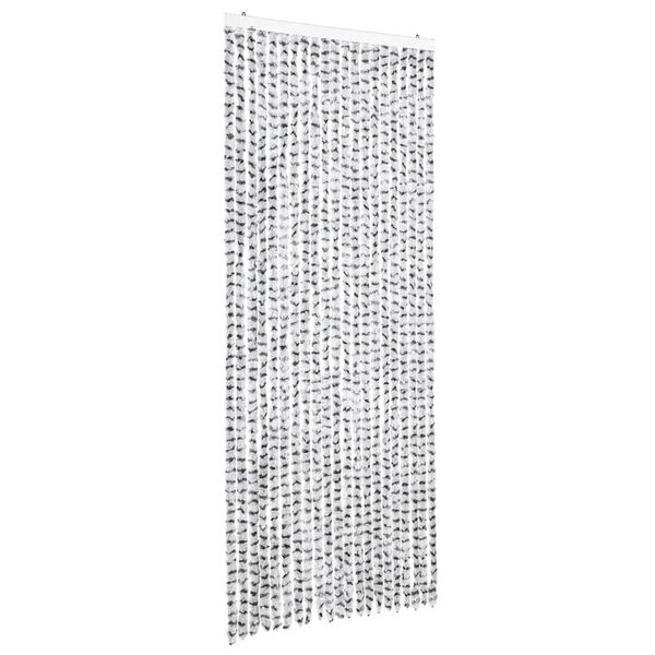 vidaXL Insect Curtain Light and Dark Grey 35.4x86.6" Chenille