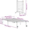 vidaXL Bed Frame White Steel Twin Foldable Bed Frame Rectangular