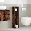 vidaXL Bathroom Cabinet with Roll Holder Smoked Oak 20,5x20x90 cm