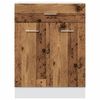 vidaXL Drawer Bottom Cabinet Old wood Engineered wood