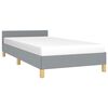 vidaXL Bed Frame With Headboard Light grey