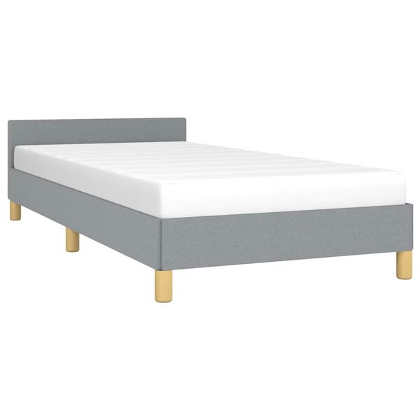 vidaXL Bed Frame With Headboard Light grey