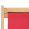 vidaXL Beach Chair Red Solid Eucalyptus wood, Polyester Medium Foldable