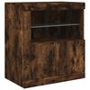 vidaXL Sideboard with LED Lights Smoked Oak 63.8"x14.6"x26.4"