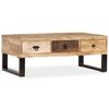 vidaXL Coffee Table Natural Wood Solid Mango Wood Medium Coffee Table