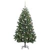 vidaXL Artificial Hinged Christmas Tree 300 LEDs & Ball Set 118.1"