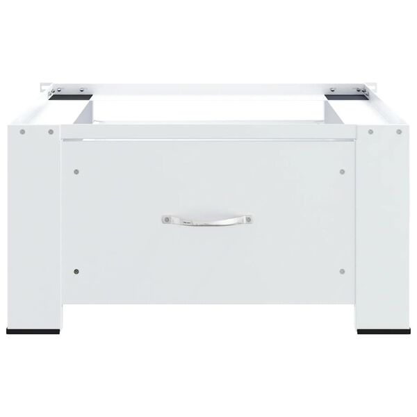 vidaXL Washing Machine Pedestal with Drawer White