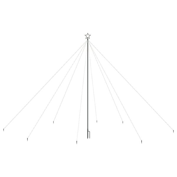 vidaXL LED Christmas Tree Colorful Metal, Plastic 16 ft Height