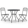 vidaXL Garden Dining Set Anthracite Expanded metal mesh with e-coating