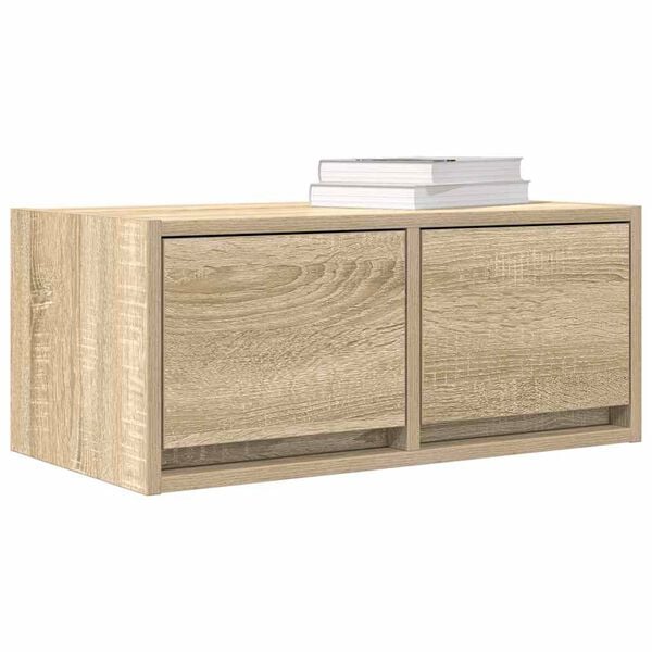 vidaXL TV Cabinet Sonoma Oak Engineered Wood Small TV Cabinet