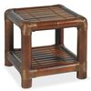 vidaXL Bedside Table Dark Brown Sustainably sourced bamboo Compact