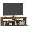 vidaXL TV Cabinet Smoked Oak Engineered Wood 47.2 x 13.8 x 15.7 in