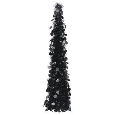 vidaXL Pop-up Artificial Christmas Tree Black 47.2" PET