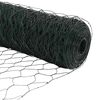 vidaXL Fence Post Green 82.02 x 4.92 ft (1.42 in mesh) Steel
