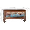 vidaXL Coffee Table Multicolor Reclaimed teak wood