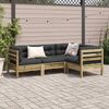 vidaXL Garden Sofa Set Anthracite and Natural Wood