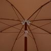 vidaXL Garden Parasol Taupe 100% polyester and steel Large