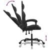 vidaXL Gaming Chair Black Faux Leather