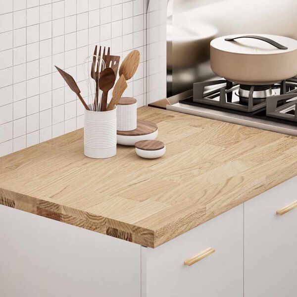 vidaXL Kitchen Worktop Oak Solid Oak Wood 31.5x25.0x1.6 in Durable