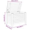 vidaXL Storage Box White Solid Pine Wood Standard Storage Box