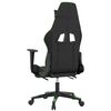 vidaXL Gaming Chair Black and Green Faux Leather, Metal, Plywood, Foam
