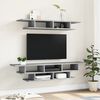 vidaXL TV Wall Unit Concrete gray Engineered wood TV Wall Unit