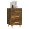 vidaXL Bedside Cabinet Smoked Oak Engineered Wood Standard