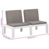 vidaXL Garden Lounge Set White and Anthracite Plastic 6 Piece Set