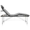 vidaXL Massage Table with 4 Zones Aluminum Frame Anthracite 73.2"x26.8"