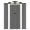vidaXL Garden Shed Light grey Galvanized steel Large Garden Shed