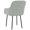 vidaXL Dining Chair Set of 2 Light Grey Velvet, Metal, Plywood