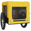 vidaXL Pet Bike Trailer Yellow and Black Oxford fabric, iron, PVC