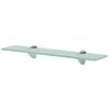vidaXL Floating Shelf Set of 2 Clear Tempered safety glass, Zinc alloy
