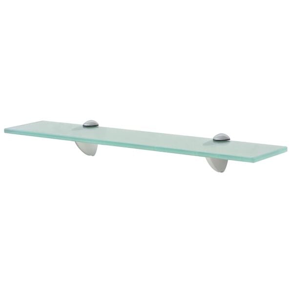 vidaXL Floating Shelf Set of 2 Clear Tempered safety glass, Zinc alloy
