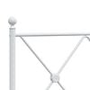 vidaXL Bed Frame White Powder-Coated Steel Twin Bed Frame Rectangular