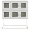 vidaXL Sideboard White Cold-rolled Steel Medium Sideboard Rectangular